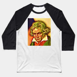 Ludwig van Beethoven snow Portrait | Ludwig van Beethoven Artwork 15 Baseball T-Shirt